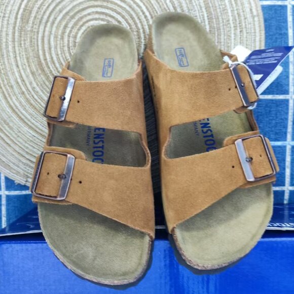 NWT🛴|🛴 Birkenstock Mayari Narrow Sandals - Truffle Suede w/ Luxury Kit - Picture 4 of 6
